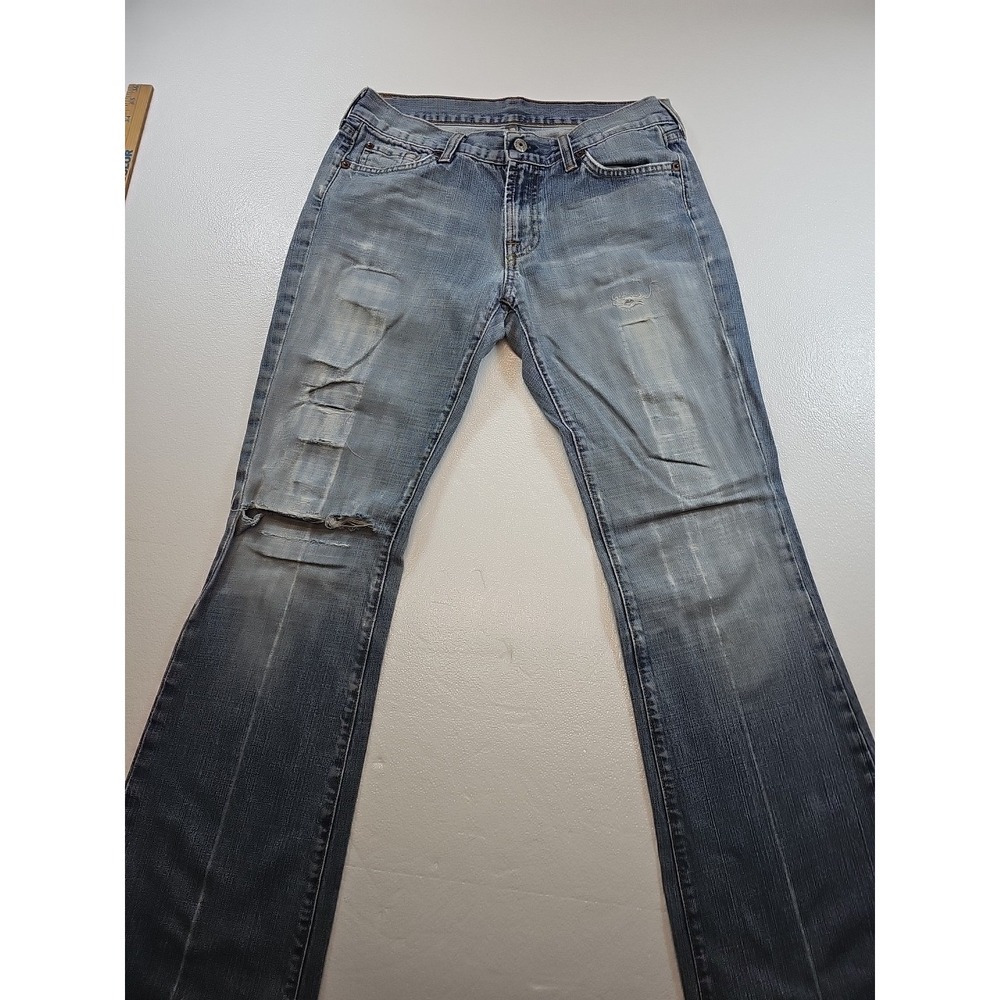Seven For All Mankind Jeans Womens 30(30x33)  Very Distressed "READ" Patches